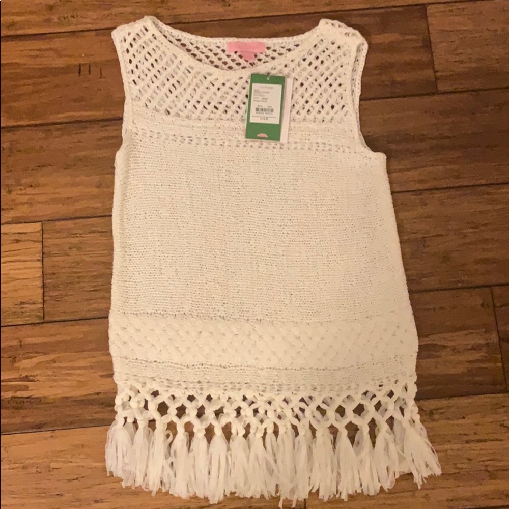 Lilly Pulitzer limon sweater shirt resort white